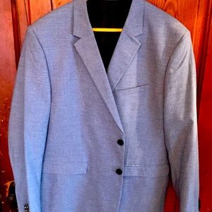 H&M Men’s Blue Melange 50R 3 Piece Suit
